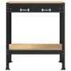  Munkaasztalok fiókkal polcokkal Fekete 81 x 41 x 145 cm Faanyag