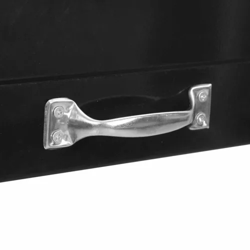  Munkaasztalok fiókkal polcokkal Fekete 81 x 41 x 145 cm Faanyag