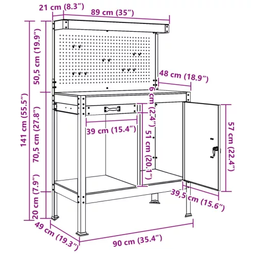  Munkaasztalok fiókkal polcokkal Fekete 81 x 41 x 145 cm Faanyag