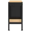  Munkaasztalok fiókkal polcokkal Fekete 81 x 41 x 145 cm Faanyag