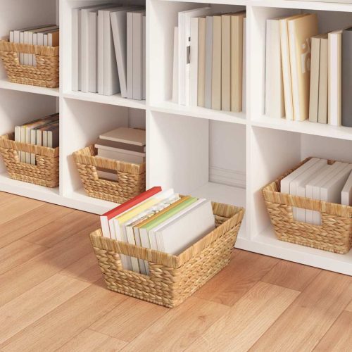  Tárolókosarak 2 pcs Természetes 38 x 28 x 15 cm Vízi jácint