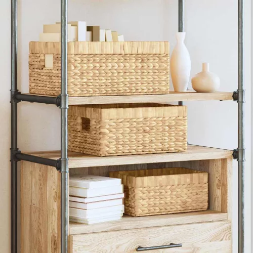  Tárolókosarak 3 pcs Természetes 40 x 30 x 18 cm Vízi jácint