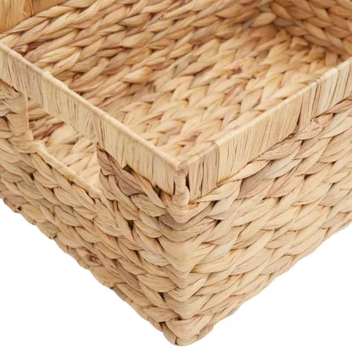  Tárolókosarak 3 pcs Természetes 40 x 30 x 18 cm Vízi jácint