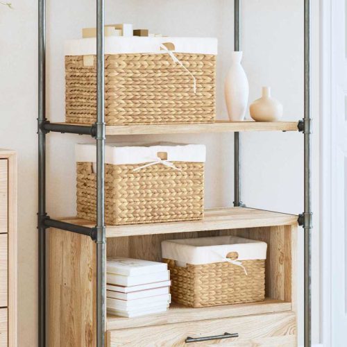  Tárolókosarak 3 pcs Természetes 35 x 30 x 25 cm Vízi jácint