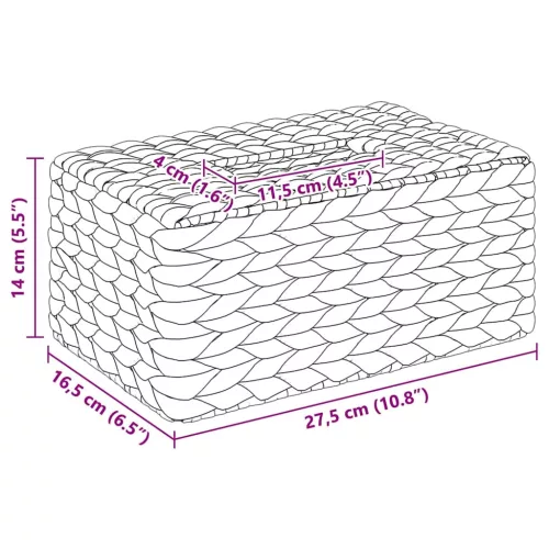  Zsebkendődoboz Fedelek 2 pcs Vízi jácint 27.5 x 16.5 x 14 cm