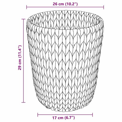  Hulladék Papír Kosarak 2 pcs Természetes Ø 25 x 28,5 cm
