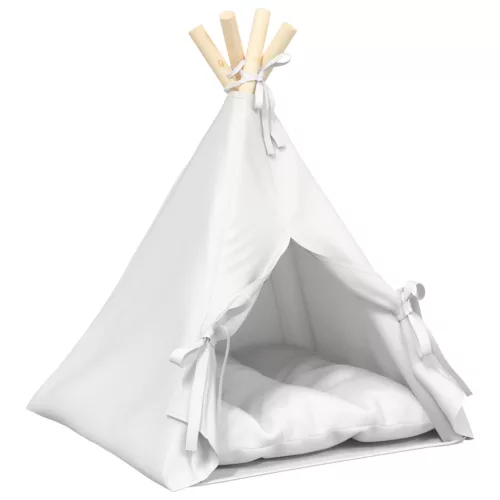  Kiskedvenc teepee párnával Fehér 40 x 40 x 50 cm Poliészter