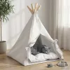  Kiskedvenc teepee párnával Fehér 40 x 40 x 50 cm Poliészter