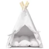  Kiskedvenc teepee párnával Fehér 40 x 40 x 50 cm Poliészter