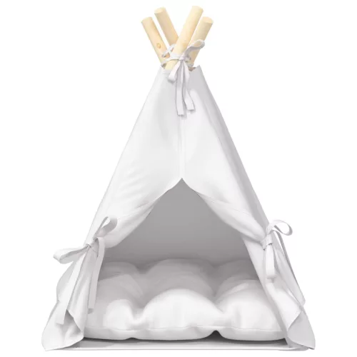  Kiskedvenc teepee párnával Fehér 40 x 40 x 50 cm Poliészter