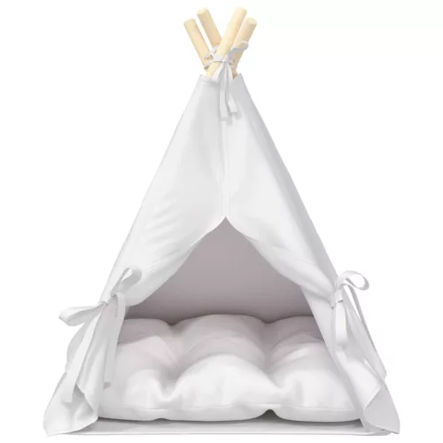  Kiskedvenc teepee párnával Fehér 50 x 50 x 60 cm Poliészter