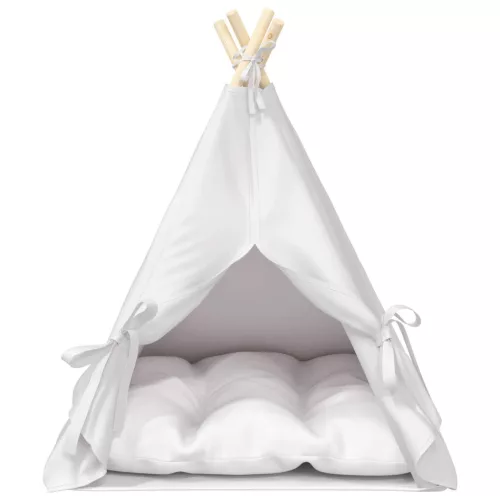  Kiskedvenc teepee párnával Fehér 60 x 60 x 70 cm Poliészter