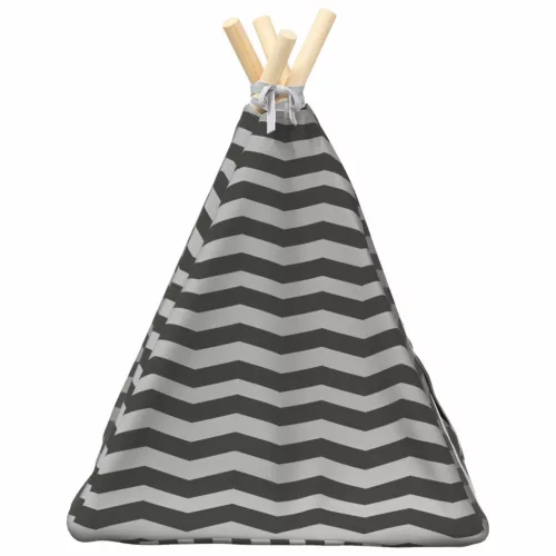 Kiskedvenc teepee párnával Fehér és Szürke 40 x 40 x 50 cm