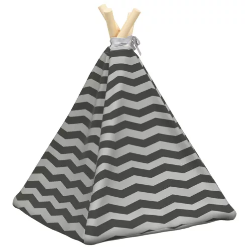  Kiskedvenc teepee párnával Fehér és Szürke 40 x 40 x 50 cm