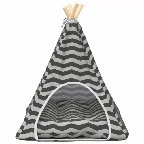  Kiskedvenc teepee párnával Fehér és Szürke 50 x 50 x 60 cm