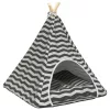  Kiskedvenc teepee párnával Fehér és Szürke 60 x 60 x 70 cm
