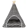  Kiskedvenc teepee párnával Fehér és Szürke 60 x 60 x 70 cm
