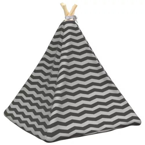  Kiskedvenc teepee párnával Fehér és Szürke 60 x 60 x 70 cm