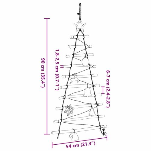  Karácsonyfa 30 LED-del Természetes 90 cm tömör kőrisfa