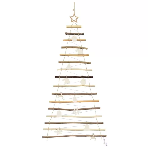  Karácsonyfa 50 LED-del Természetes 120 cm tömör kőrisfa