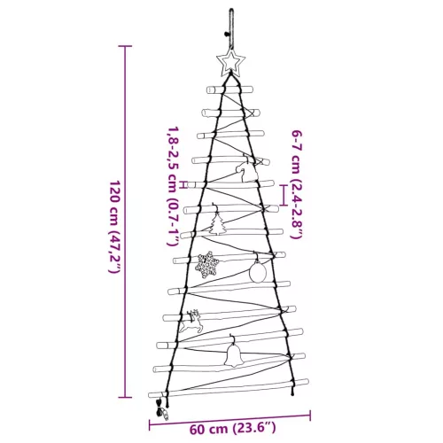  Karácsonyfa 50 LED-del Természetes 120 cm tömör kőrisfa