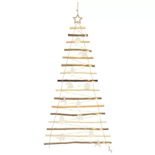  Karácsonyfa 80 LED-del Természetes 150 cm tömör kőrisfa