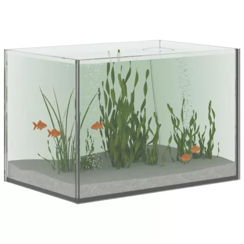 Akvárium tárolóval Fehér 30 x 20 x 20 cm Üveg