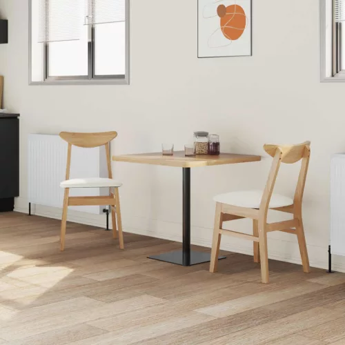  Étkező Székek 2 pcs Természetes 42 x 47.5 x 81 cm Tömör Gumi Fa