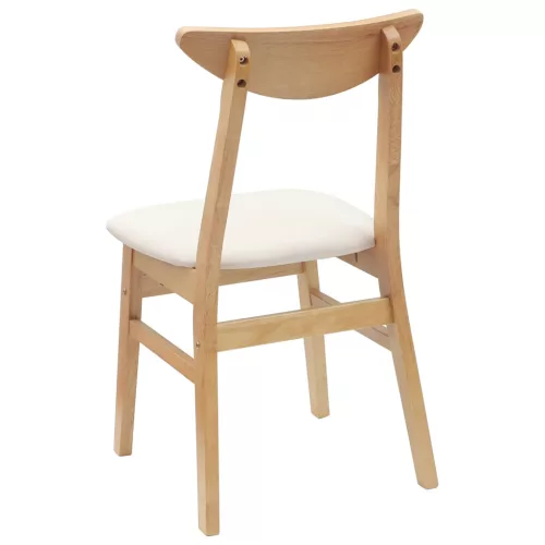  Étkező Székek 2 pcs Természetes 42 x 47.5 x 81 cm Tömör Gumi Fa