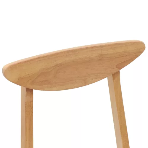  Étkező Székek 2 pcs Természetes 42 x 47.5 x 81 cm Tömör Gumi Fa