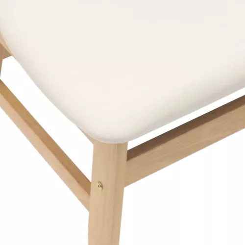  Étkező Székek 2 pcs Természetes 42 x 47.5 x 81 cm Tömör Gumi Fa