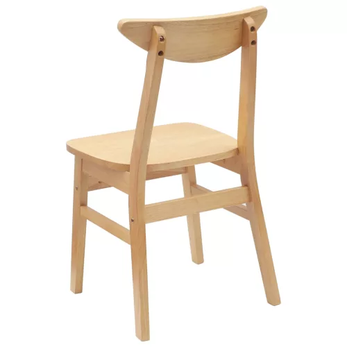  Étkező Székek 2 pcs Természetes 42 x 47.5 x 81 cm Tömör Gumi Fa