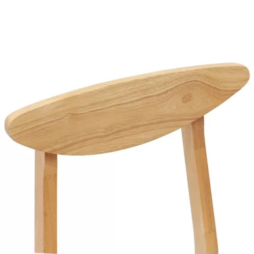  Étkező Székek 2 pcs Természetes 42 x 47.5 x 81 cm Tömör Gumi Fa