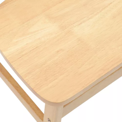  Étkező Székek 2 pcs Természetes 42 x 47.5 x 81 cm Tömör Gumi Fa