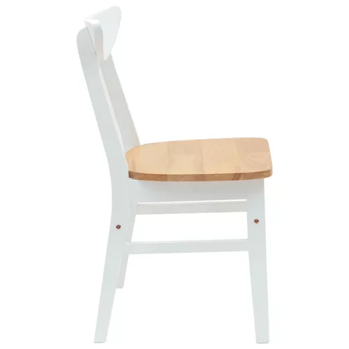  Étkező Székek 2 pcs Fehér 42 x 47.5 x 81 cm Tömör Gumi Fa