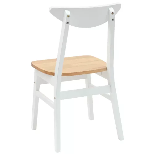  Étkező Székek 2 pcs Fehér 42 x 47.5 x 81 cm Tömör Gumi Fa