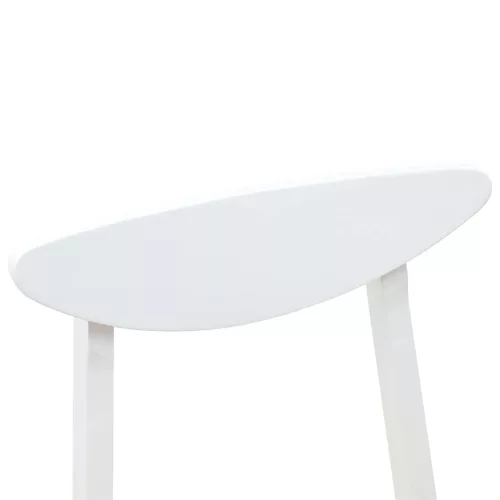  Étkező Székek 2 pcs Fehér 42 x 47.5 x 81 cm Tömör Gumi Fa