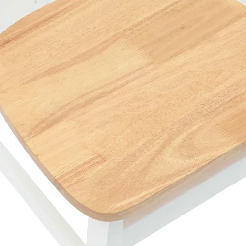  Étkező Székek 2 pcs Fehér 42 x 47.5 x 81 cm Tömör Gumi Fa