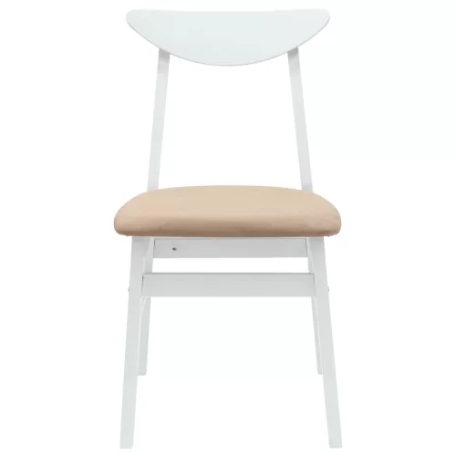  Étkező Székek 2 pcs Fehér 42 x 47.5 x 81 cm Tömör Gumi Fa