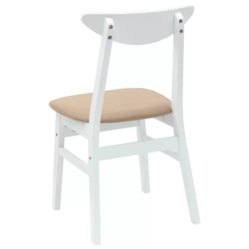  Étkező Székek 2 pcs Fehér 42 x 47.5 x 81 cm Tömör Gumi Fa