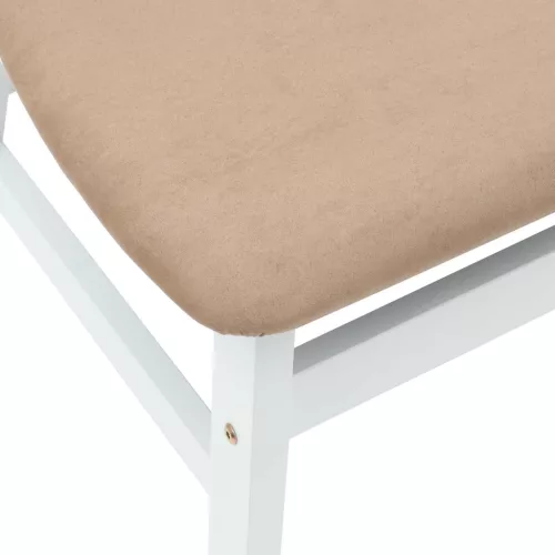  Étkező Székek 2 pcs Fehér 42 x 47.5 x 81 cm Tömör Gumi Fa