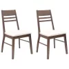  Étkező Székek 2 pcs Világos Barna 43 x 54 x 89 cm Tömör Gumi Fa