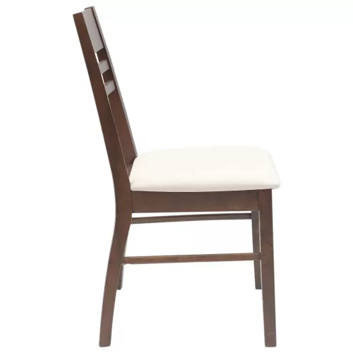  Étkező Székek 2 pcs Világos Barna 43 x 54 x 89 cm Tömör Gumi Fa