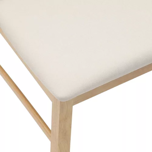  Étkező Székek 2 pcs Természetes 43 x 54 x 89 cm Tömör Gumi Fa