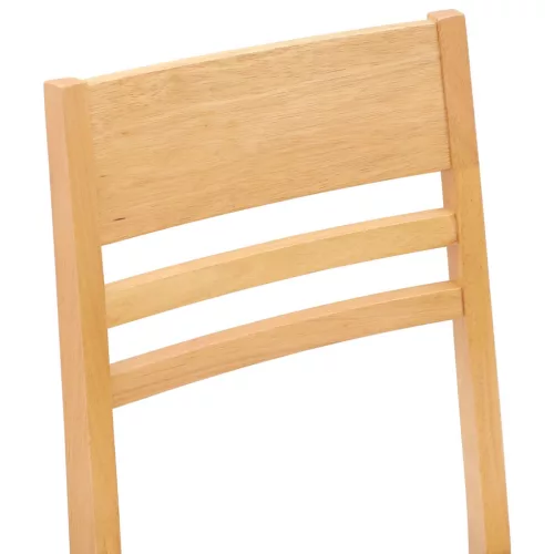  Étkező Székek 2 pcs Természetes 43 x 54 x 89 cm Tömör Gumi Fa