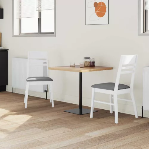  Étkező Székek 2 pcs Fehér 43 x 54 x 89 cm Tömör Gumi Fa