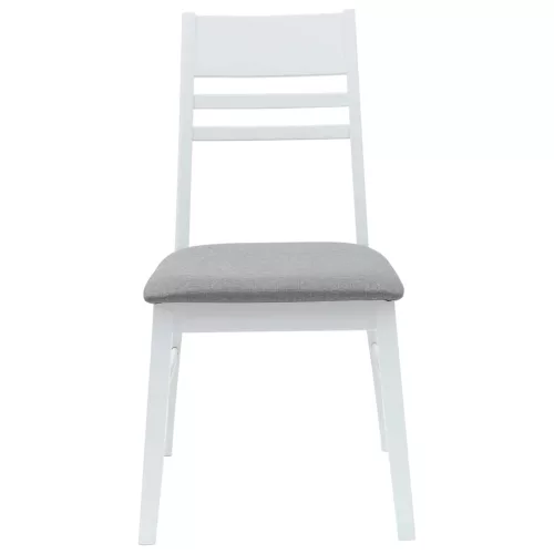  Étkező Székek 2 pcs Fehér 43 x 54 x 89 cm Tömör Gumi Fa