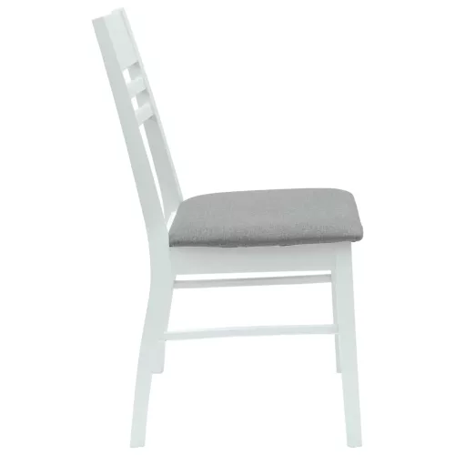  Étkező Székek 2 pcs Fehér 43 x 54 x 89 cm Tömör Gumi Fa