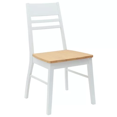  Étkező Székek 2 pcs Fehér 43 x 54 x 89 cm Tömör Gumi Fa