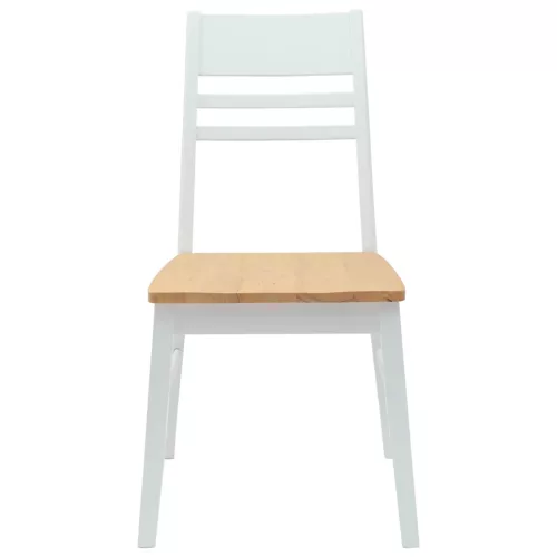  Étkező Székek 2 pcs Fehér 43 x 54 x 89 cm Tömör Gumi Fa